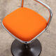 6 Italian low bar stools with orange seat 1970 Joe Colombo style