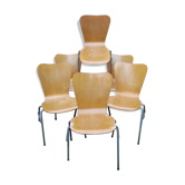 Ensemble de 6 chaises Horgen Glarus années 50/60