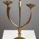Solid Brass Three-Arm Candelabra — Modernist, 1960s