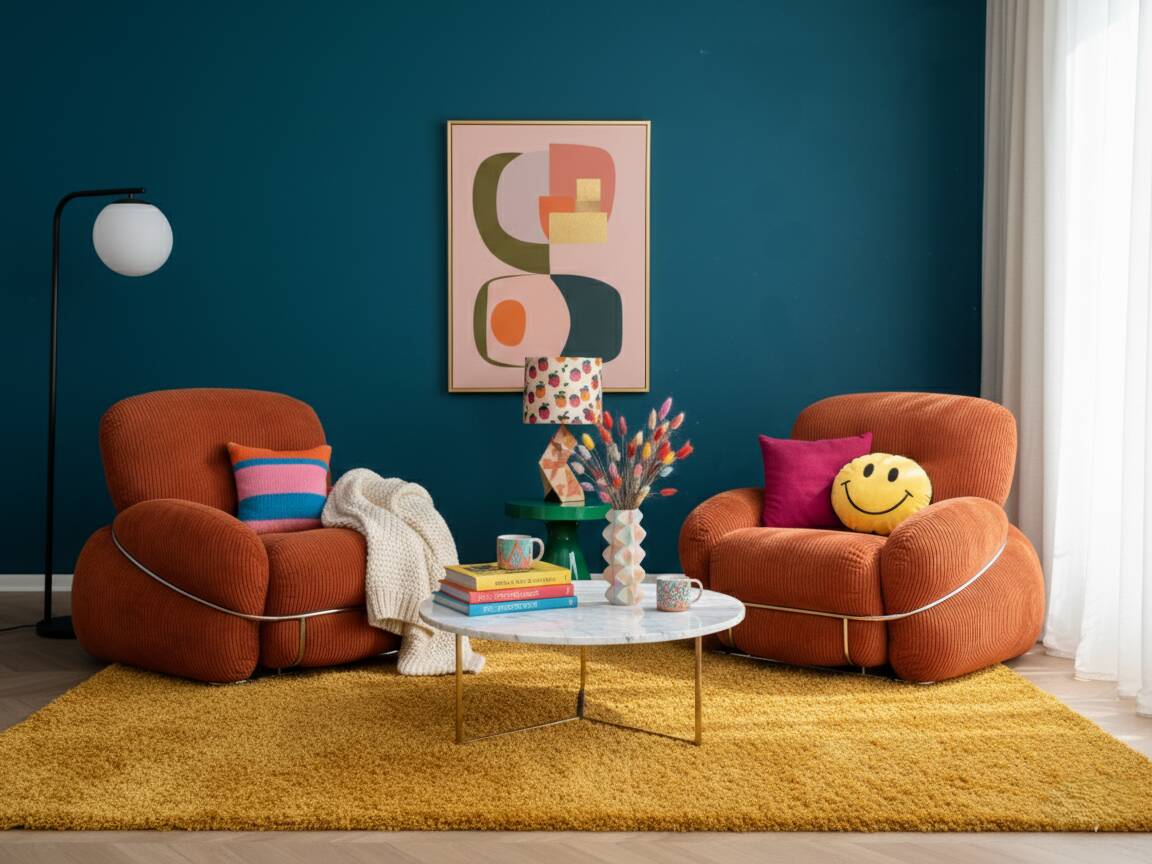 Pair of vintage armchairs by Adriano Piazzesi 1970s