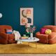 Pair of vintage armchairs by Adriano Piazzesi 1970s