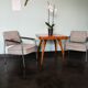 Fauteuil tchèque, 1960, métal, tissu et bois