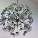 Design glass Emil Stejnar style Sputnik / Dandelion chandelier, 1970s