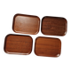 Set of Four Midcentury Serving Teak Trays Backman for Airlines, Finland, 19