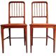 Pair of caned mahogany chairs, circa 1930.