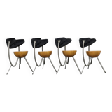 Set of 4 Postmodern Dining Chairs by Rob Eckhardt, 1980s