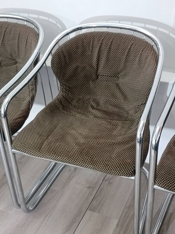 Chaises cantilever série S par Gastone Rinaldi pour Rima, 1970