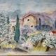 Oil painting on cardboard - Landscape