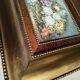 Oil on canvas signed R. Michel - Gilded frame with elm burl.