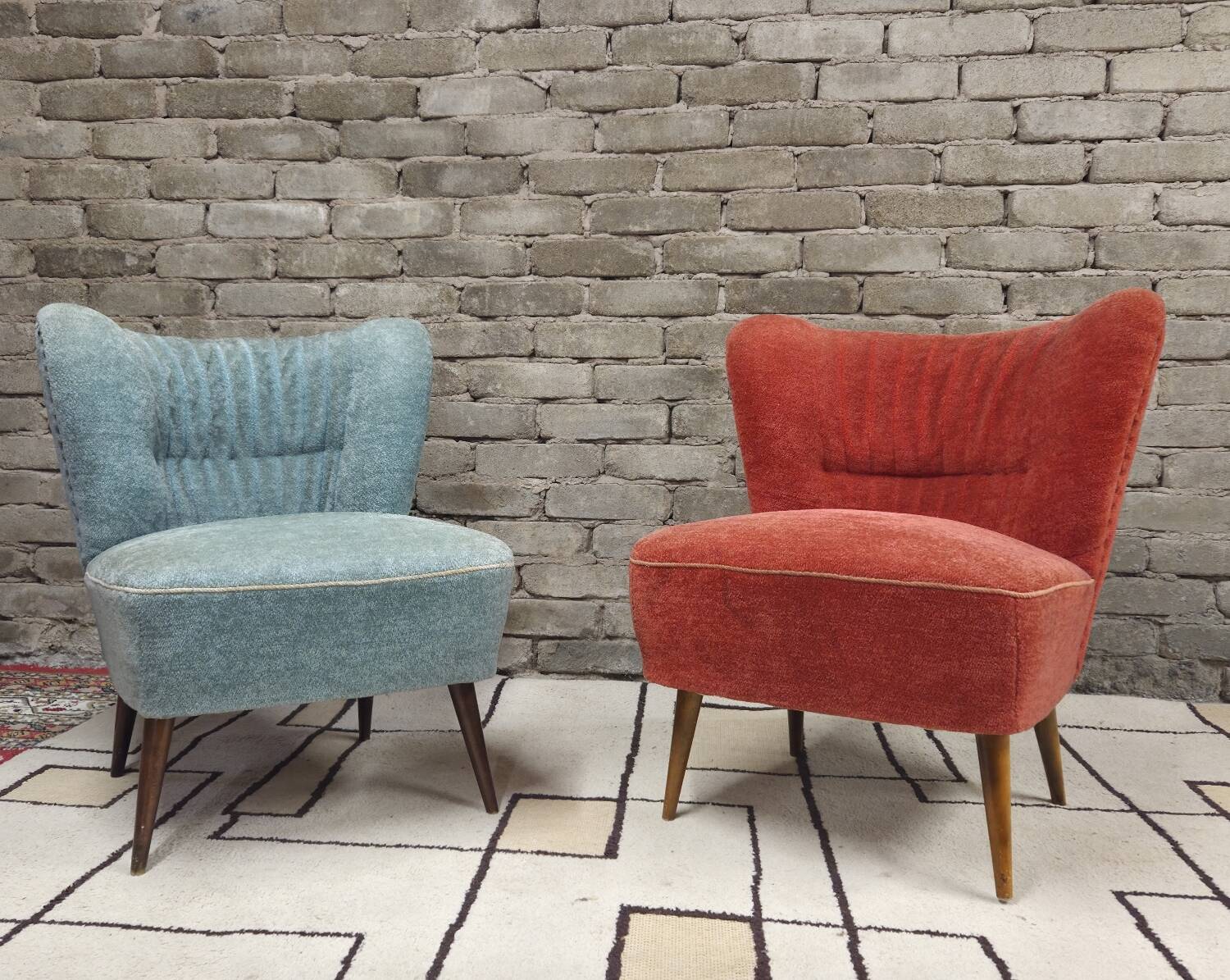 Pair of cocktail armchairs 1960