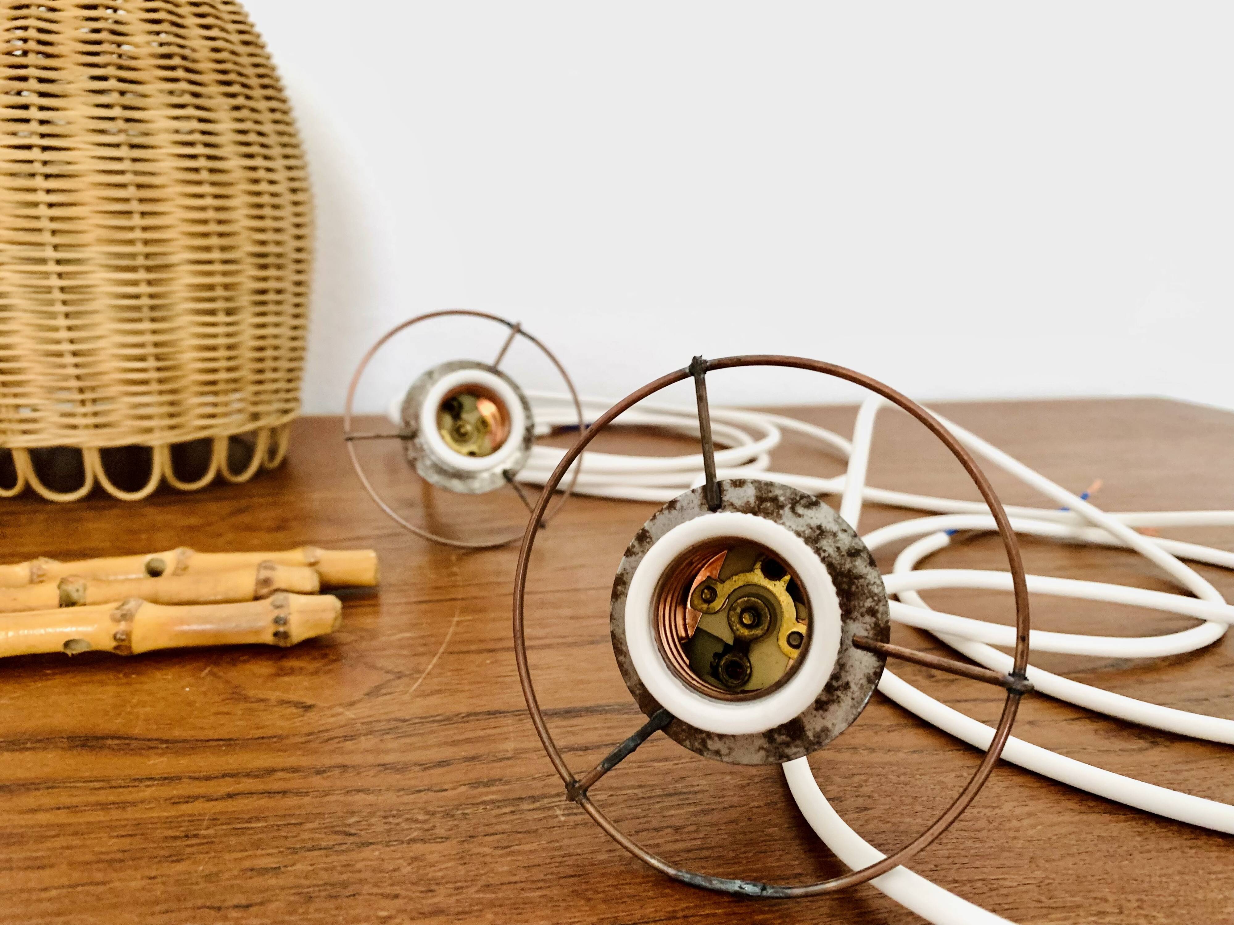 Wicker and Bamboo Cascading Lamp