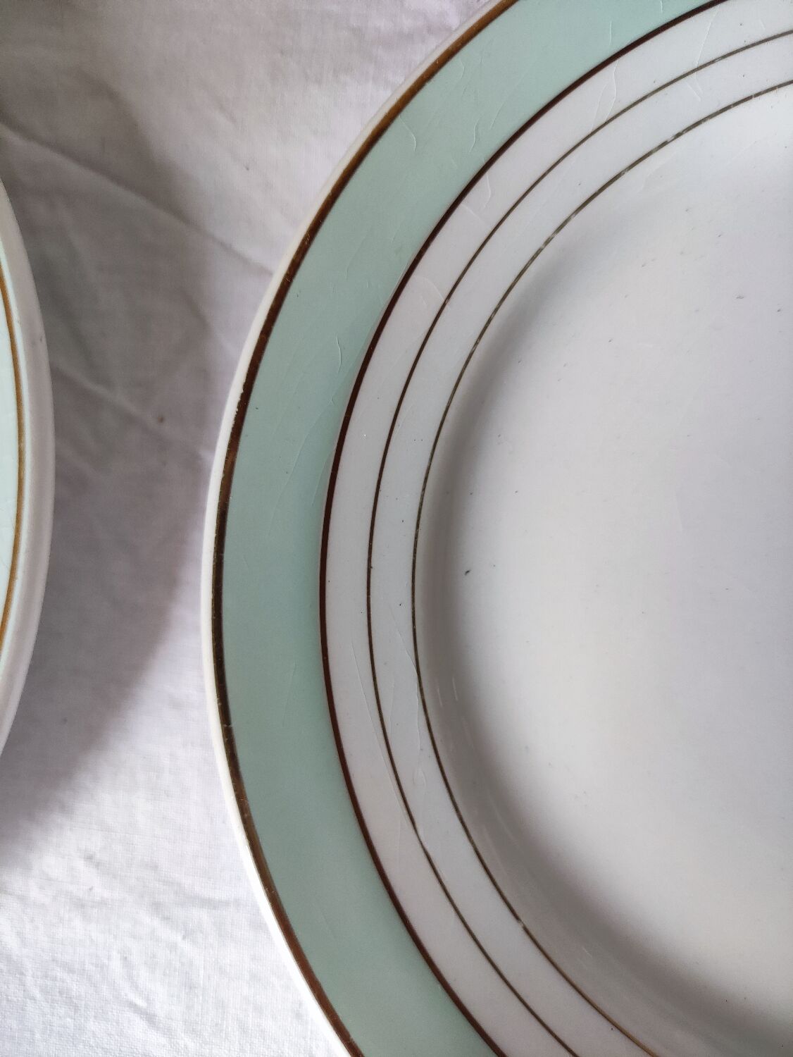 Lot 6 plates Luneville Regency