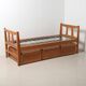 Oak bed with 3 Saint-Sabin chests 1950