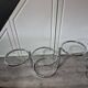vintage coffee table leitmotiv style design 70 chrome and glass 3 shelves