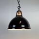 Vintage Industrial Black Painted Pendant Lamp