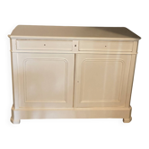 Reworked solid wood buffet in off-white – Louis-Philippe style