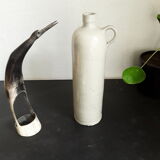 Vintage glazed stoneware bottle with handle