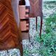 Pair of bedside tables in old Louis XV style marquetry