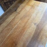 Antique walnut farmhouse table for four people