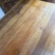 Antique walnut farmhouse table for four people