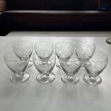 10 verre à vin ciselé 1960