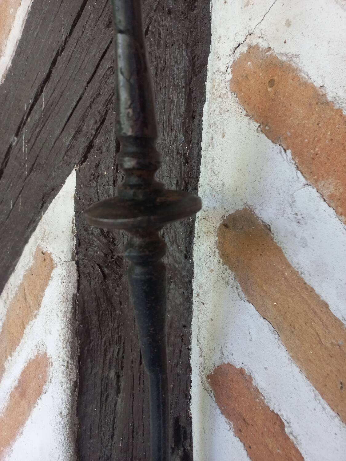 Pair of wrought iron coat hooks