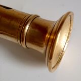 Golden brass candle holder