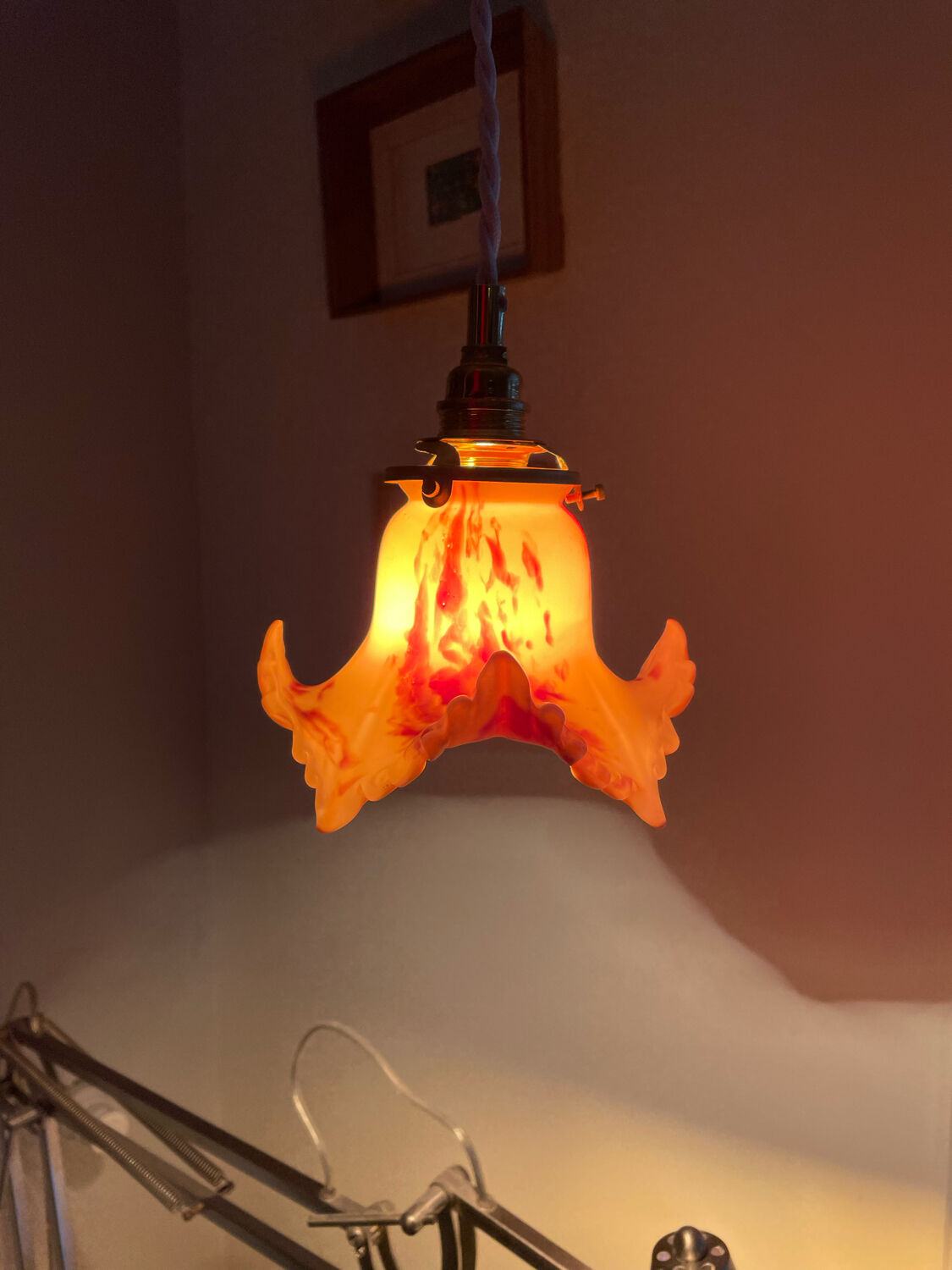 Pair of new electrified art deco wall lamps