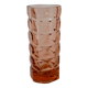 vase en verre rose facetté 1950