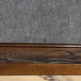 According to Emile GALLE: Rectangular wooden tray with marquetry decoration