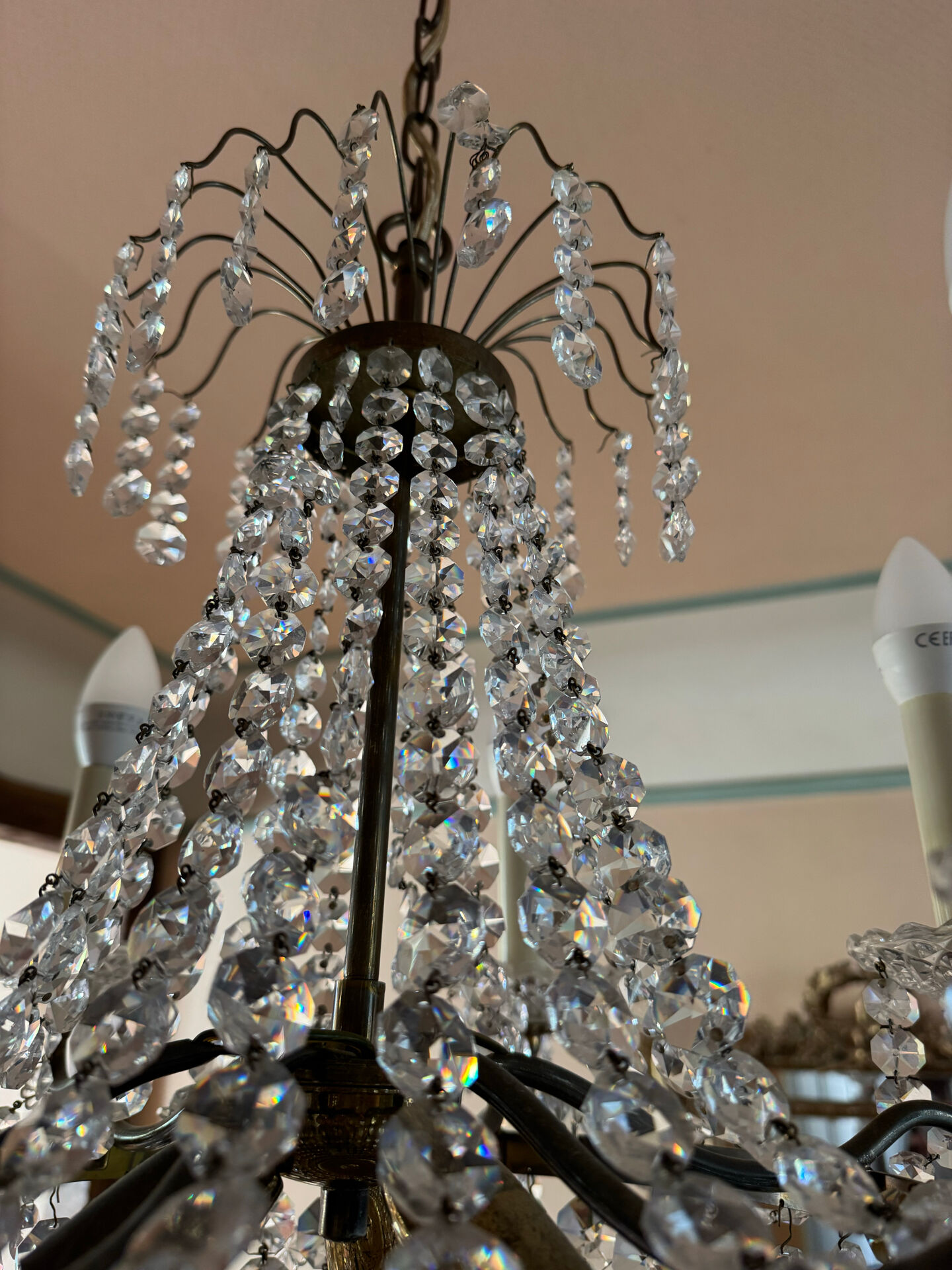 Crystal balloon chandelier from the 1960s.