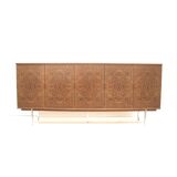 Vintage XXL burl walnut sideboard / high sideboard from the 60s