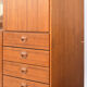Scandinavian teak living buffet forming a showcase