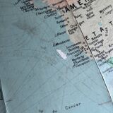 Vintage 1960 globe terrestrial world map Girard Barrère - 33 cm