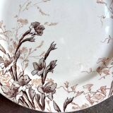 Ironware cake plate from Creil and Montereau, "Glaïeul" service