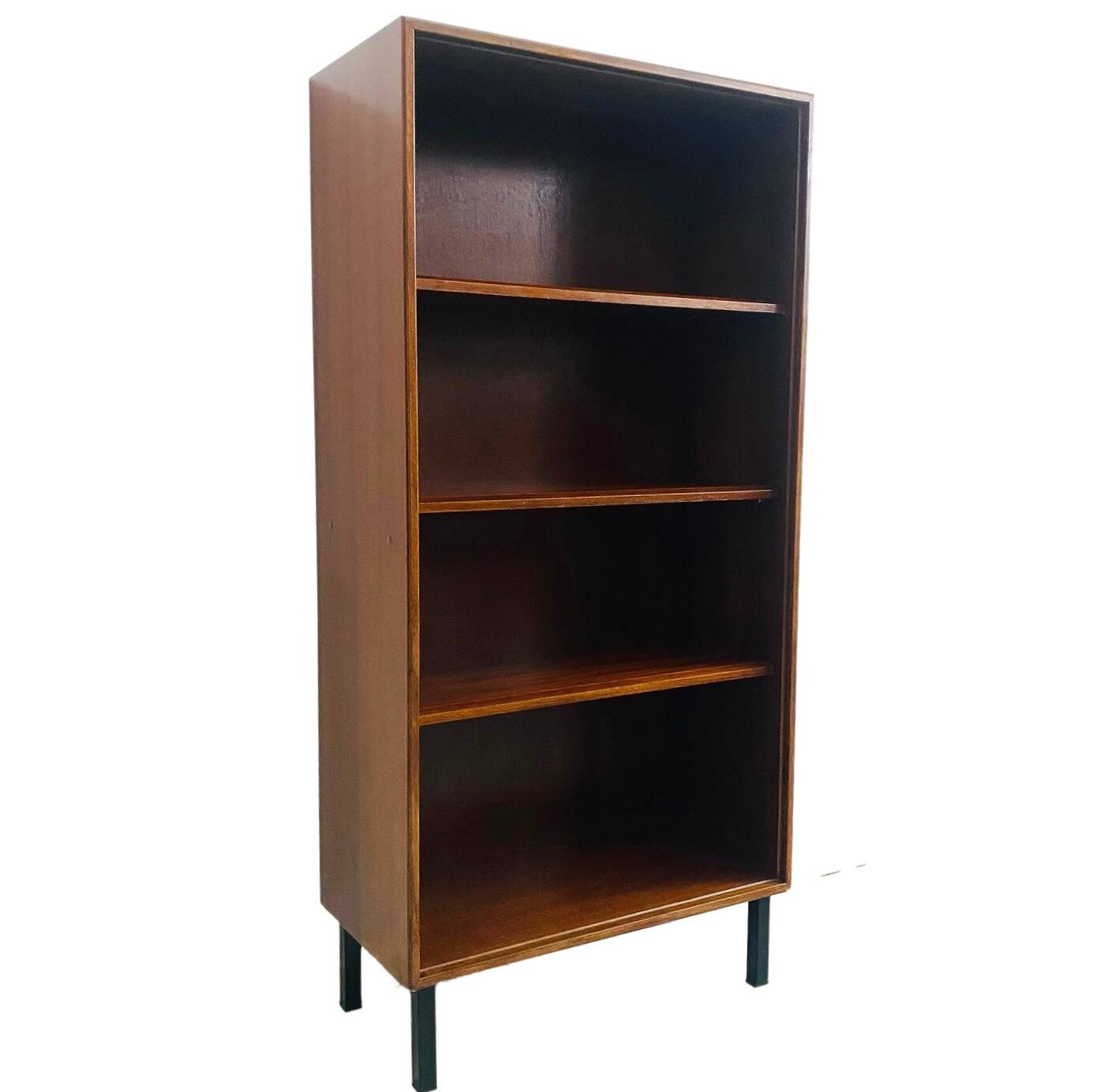 Vintage retro bookcase danish design teak wood