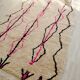 Boujaad Berber rug in pink and black colored wool woven in Morocco 220x140cm