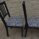 4 Louis XVI style chairs in black aged effect, Completely revamped