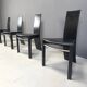 Vintage curved wooden dining chairs, 1980s