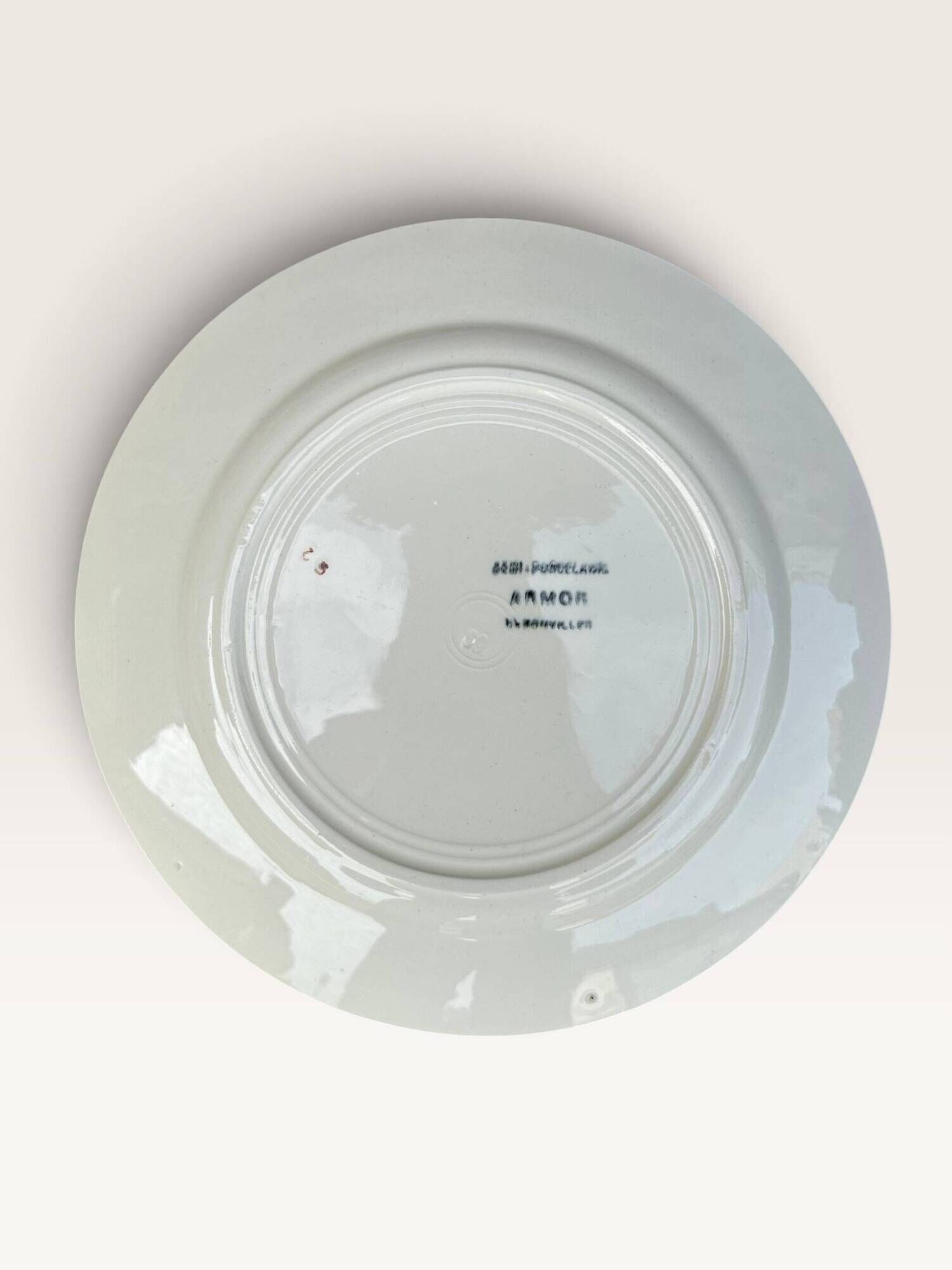 Set of 12 flat plates Badonviller, model "Armor"