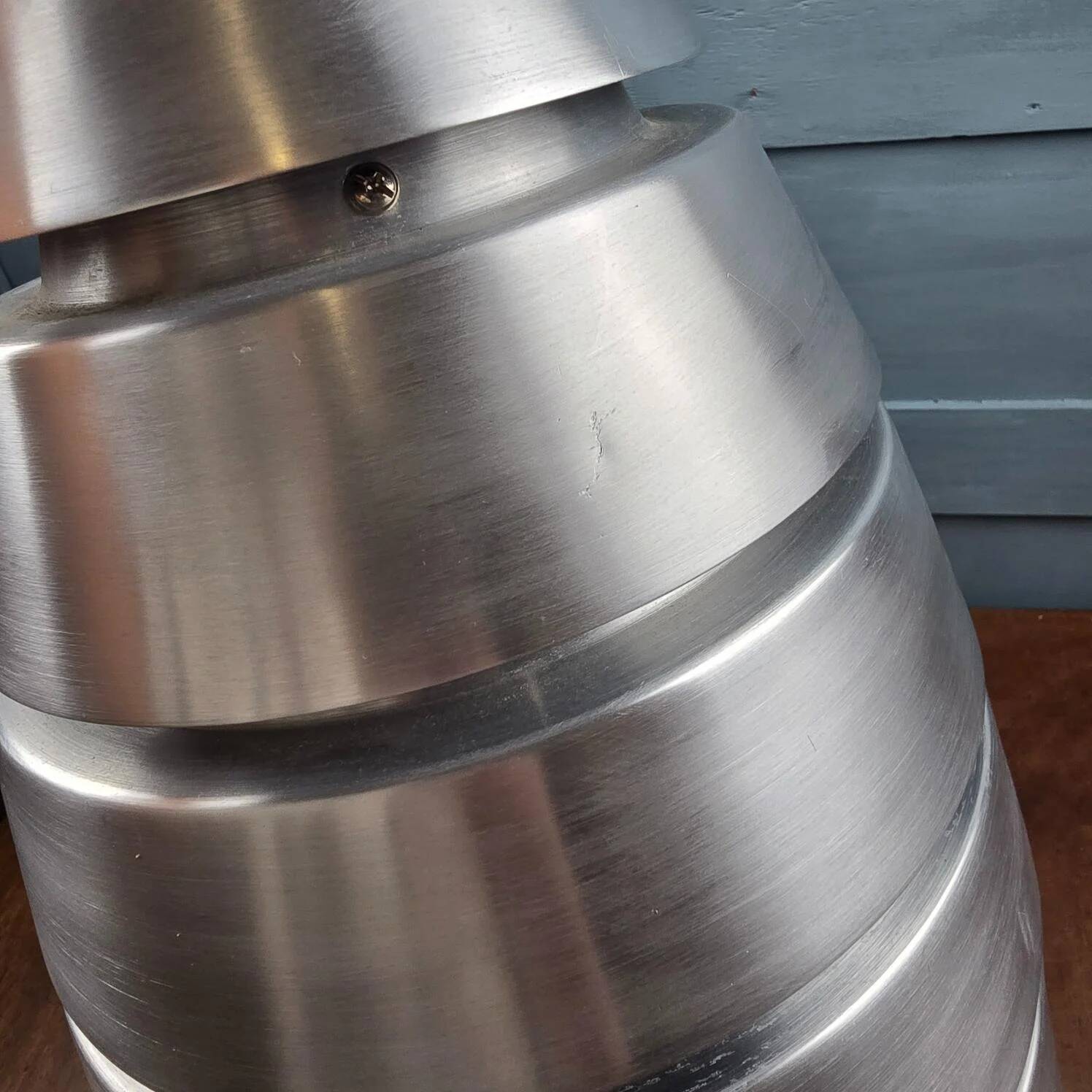Suspension vintage brushed aluminium concentric – Space Age design from the 70s