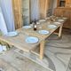 Farm table with extensions in solid oak