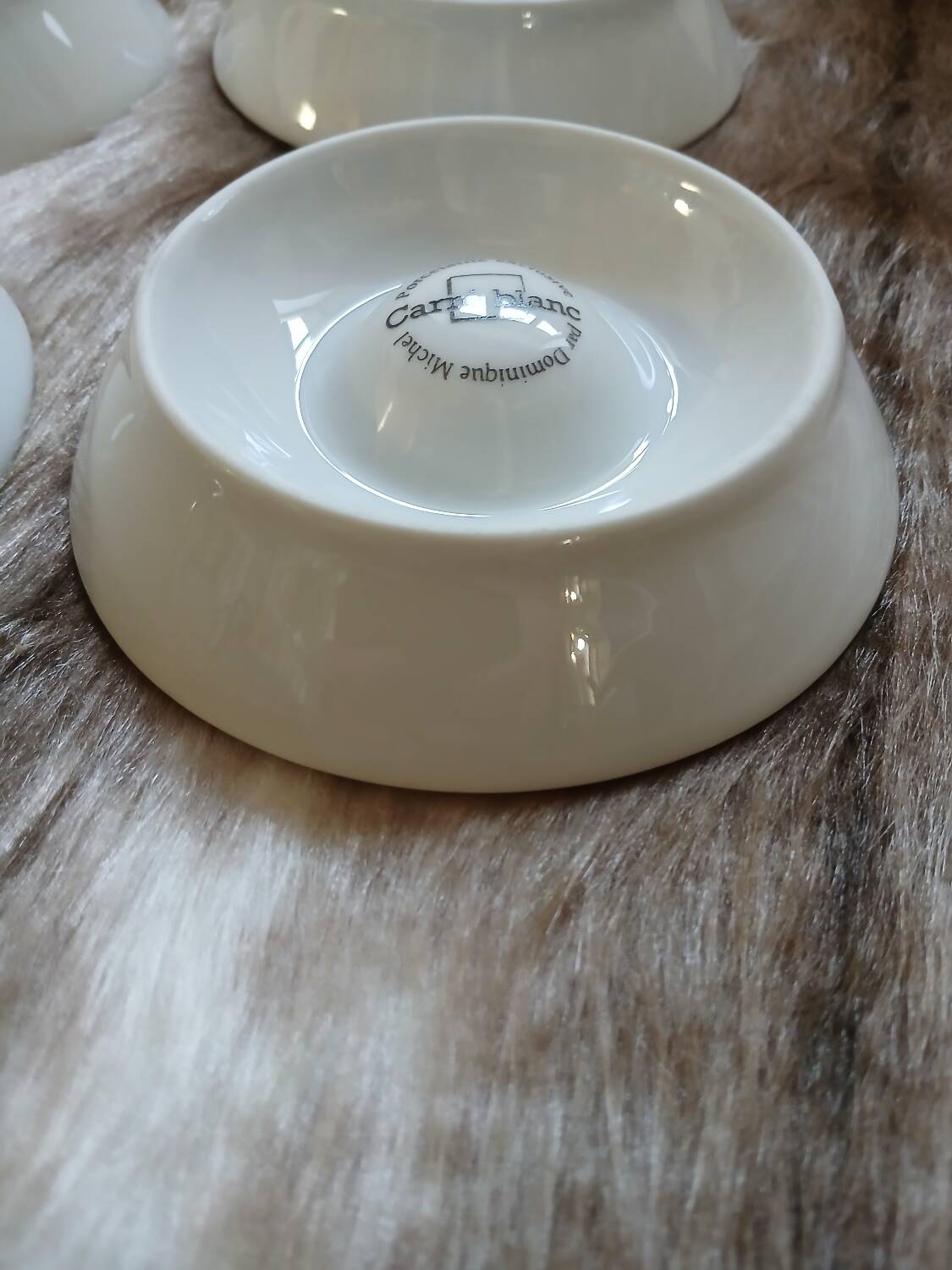 4 White Square Egg Cups