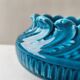 Blue glazed ceramic vase and pocket planter by Théodore Deck.