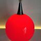 Suspension Space Age in opaline enamel with chrome finish, circa 1960.