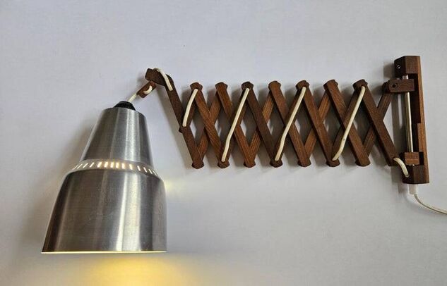 Mid-century wall scissors lamp, Sweden, 1960s