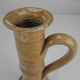 Old vintage stoneware candle holder