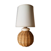 Wicker ball lamp