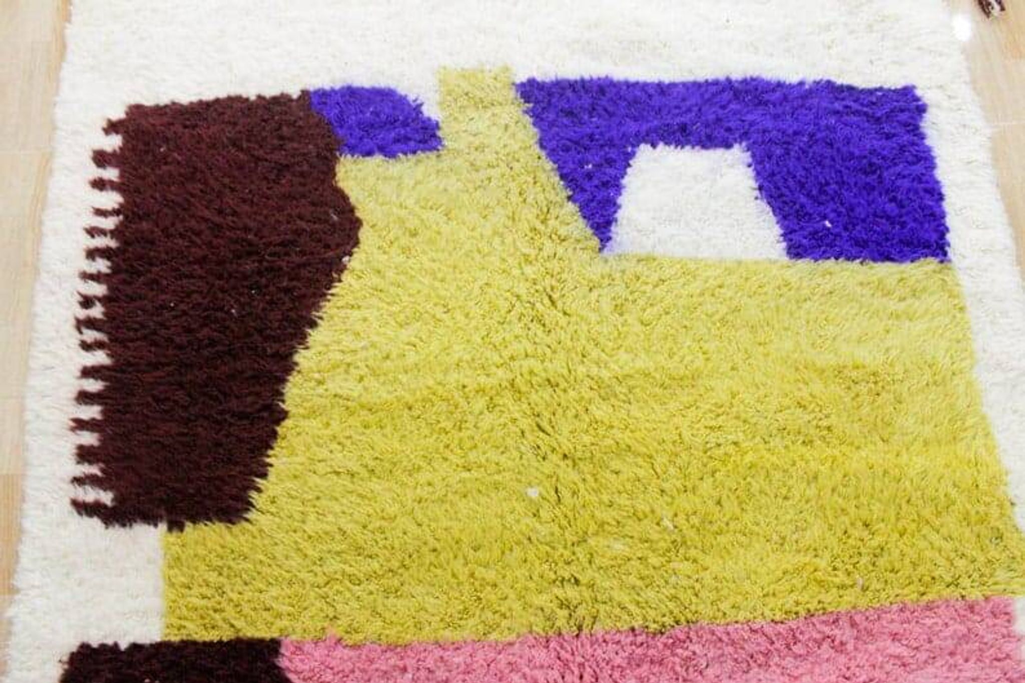 Colorful handmade Beni Ouraine rug