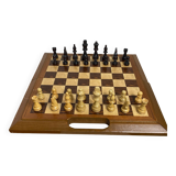 Wooden chess and backgammon set